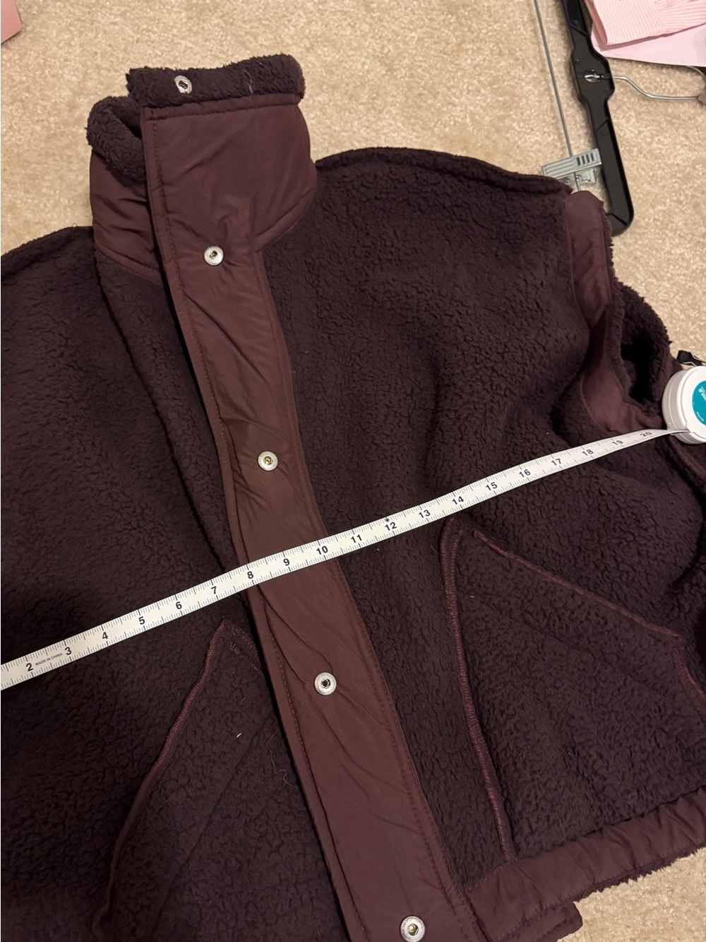 FP Movement by Free People Scout It Out Fleece Vest dark espresso size S - Picture 4 of 7